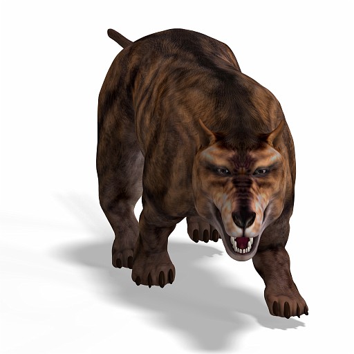 Andrewsarchus 01 A_0001.jpg - Dangerous dinosaur Andrewsarchus With Clipping Path over white